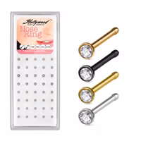 Display med 40 stycken näspiercingar