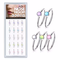 20 pack näsringar med opalsten