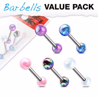 5 pack med barbeller med metalliclack