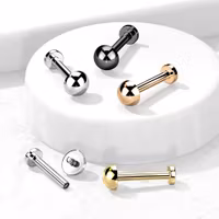 Labret i G23 titan med halv boll