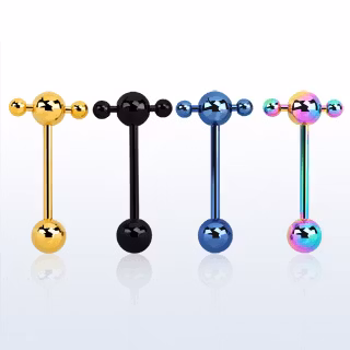 Tungpiercing ballspinner pläterad