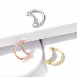 Daith piercing cresent moon