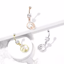 Navelpiercing cresent moon