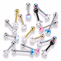 Barbell med klo inkapslad ädelsten