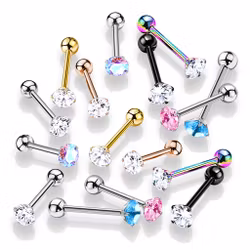 Barbell med klo inkapslad ädelsten