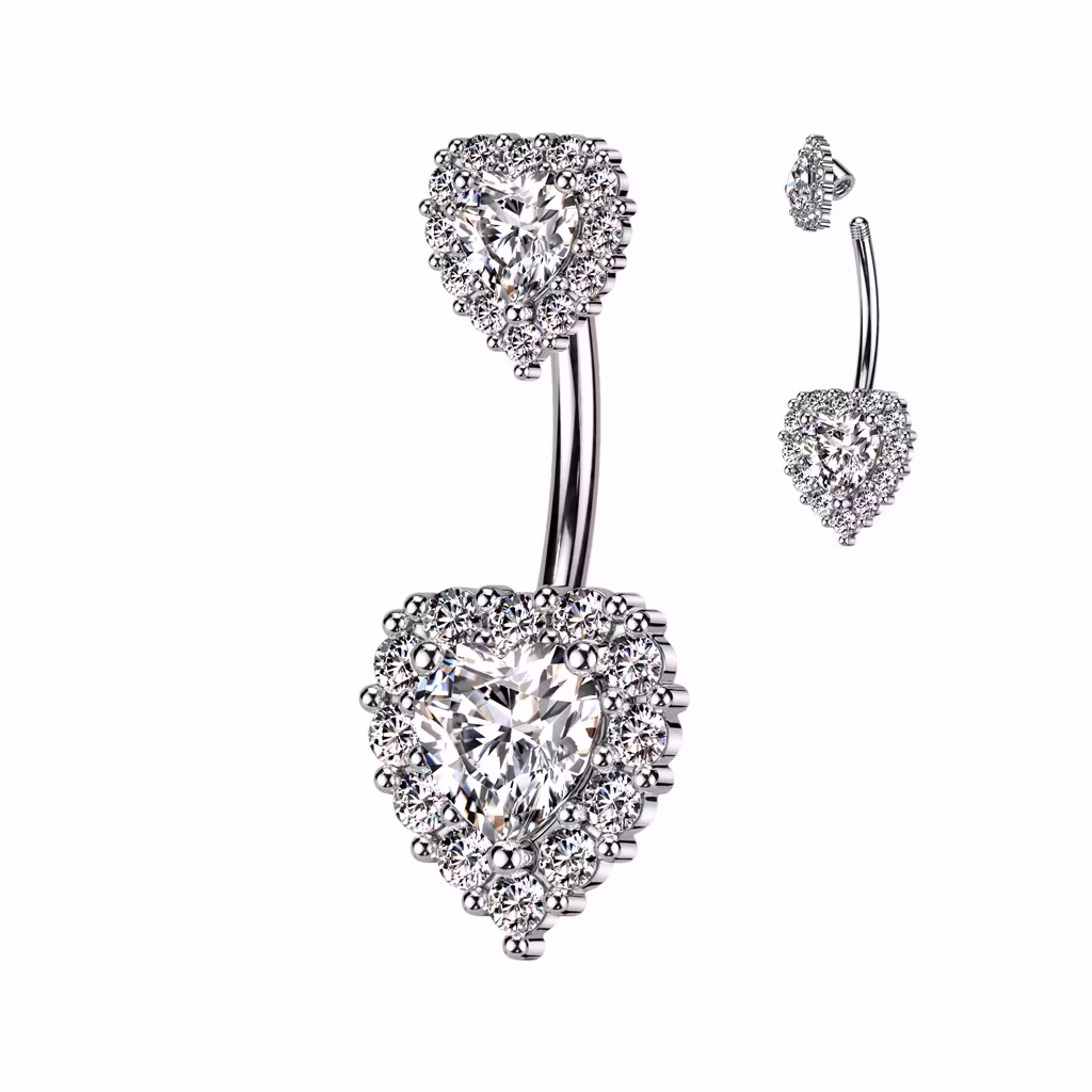 Navelpiercing royal heart