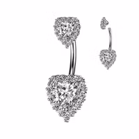 Navelpiercing royal heart