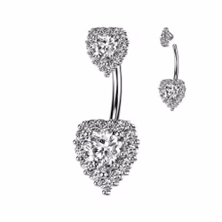 Navelpiercing royal heart