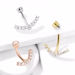 Navelpiercing ädelstensvåg