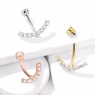 Navelpiercing ädelstensvåg