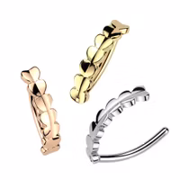 Omvänd navelpiercing G23 titan med hjärtan