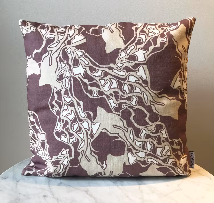 KUDDFODRAL RIVER, CUSHION COVER, DK OLD ROSE