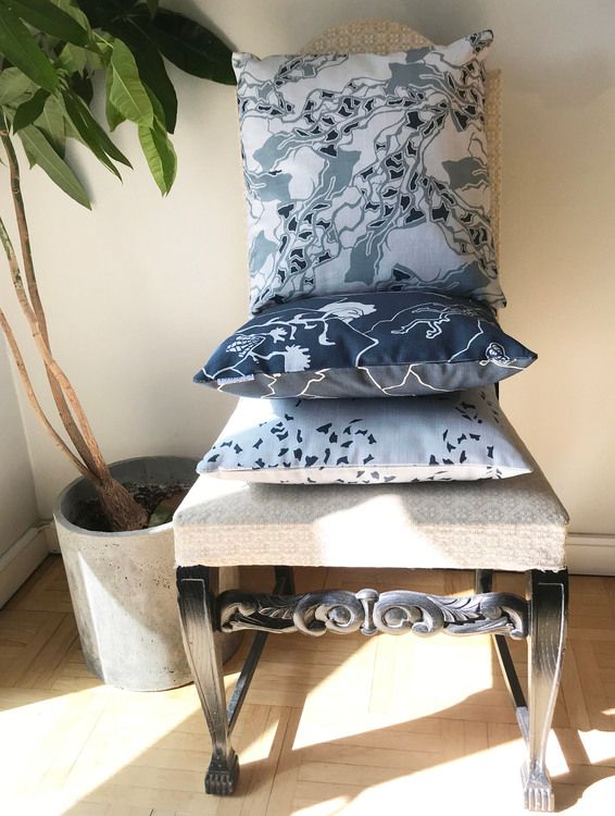 KUDDFODRAL RIVER, CUSHION COVER, LT GREY