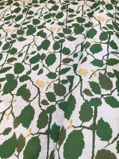 TYG BJÖRKLÖV, FABRIC. PRICE FOR 1/2 METER.