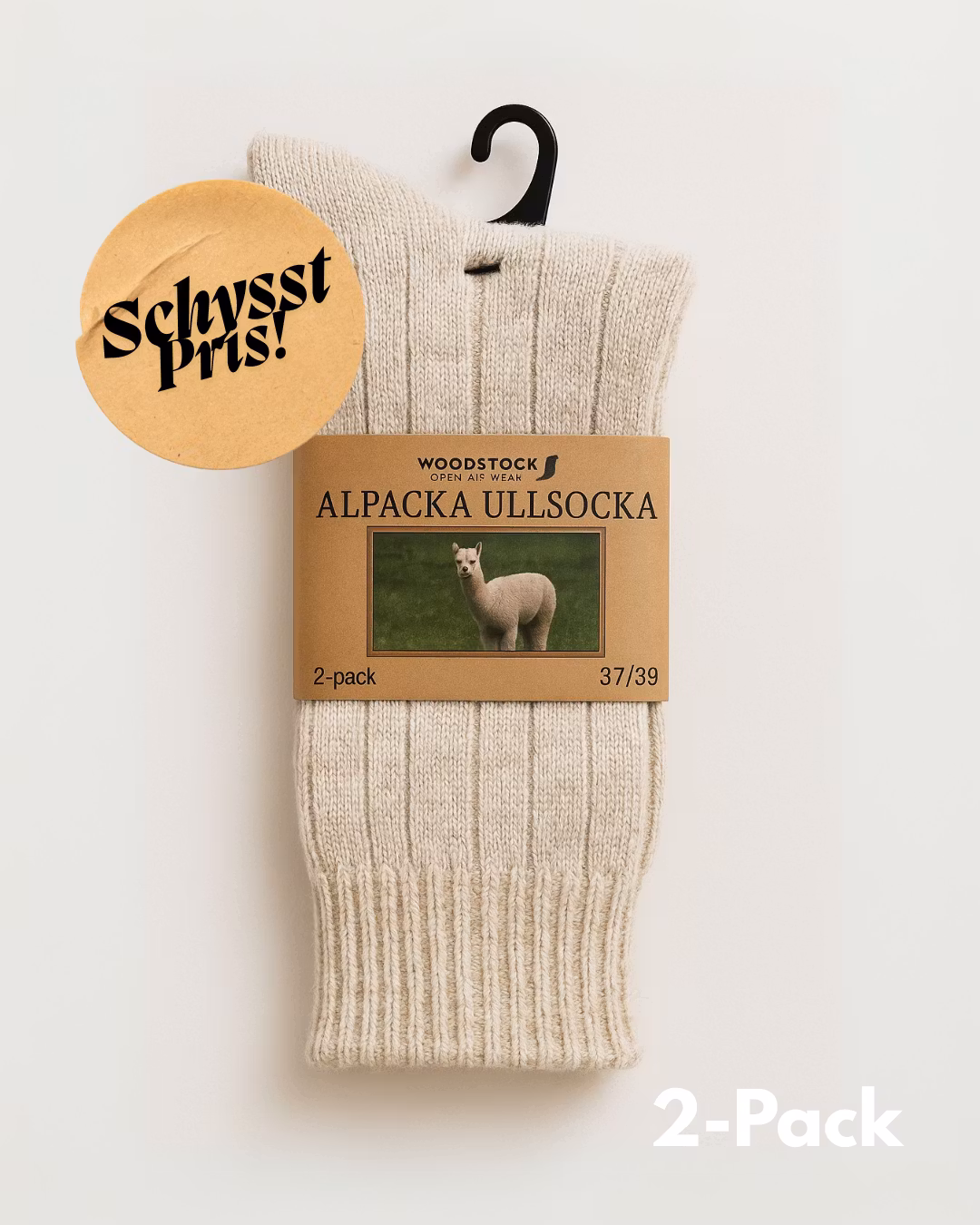 Alpacka ullsocka 2-pk