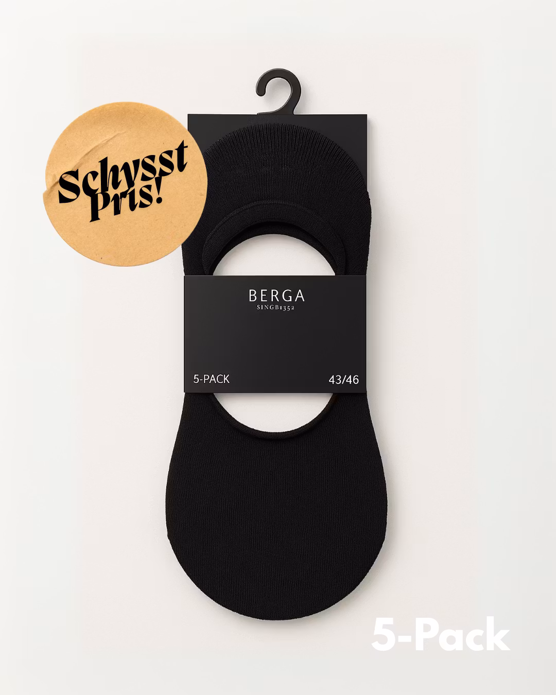 Invisible sock 5-pk