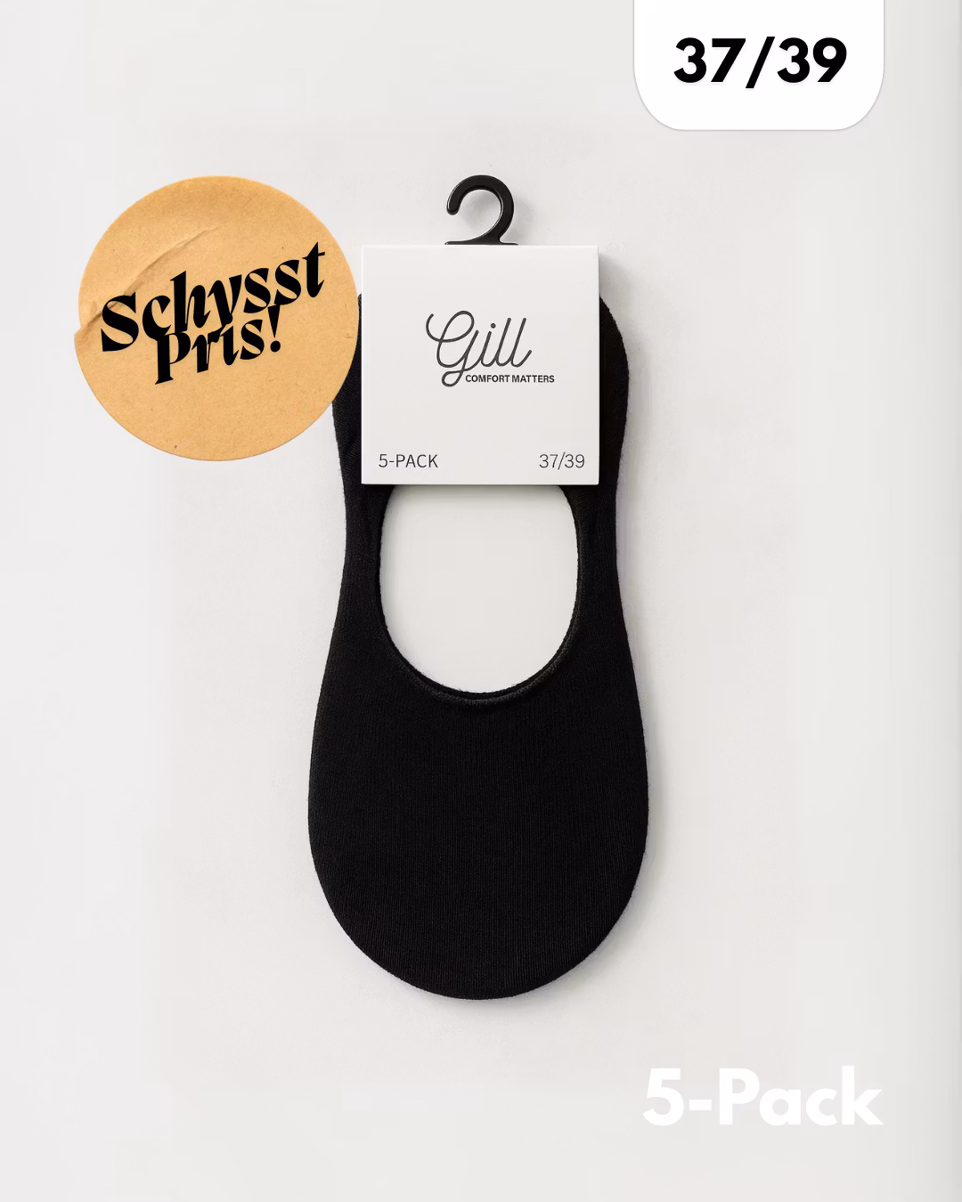 Invisible sock 5-pk