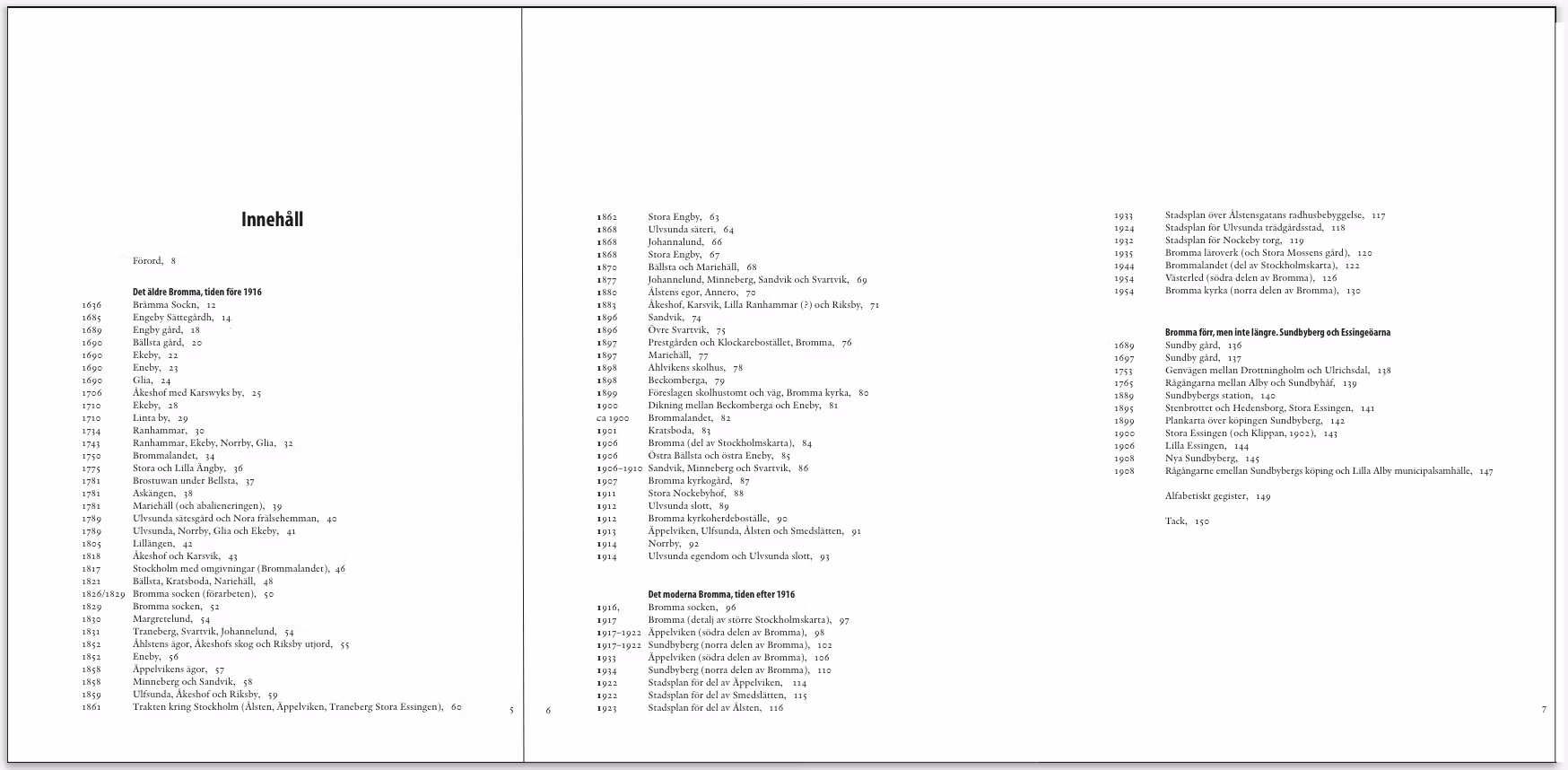 Historisk Bromma-Atlas, 100 Brommakartor från 1636–1954