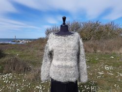 Stickbeskrivning tröja tottspunnet garn