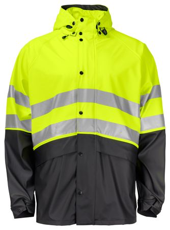 6431 REGNJACKA KORT EN ISO 20471 KLASS 3/2
