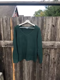 stickad tröja Grön