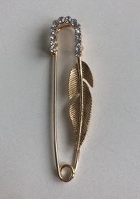 stor säkerhetsnål Guld