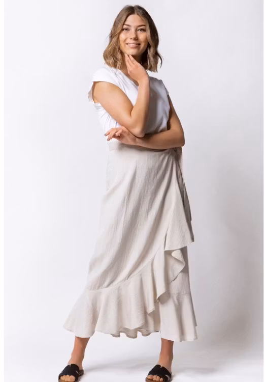 Capri collektion Thalia linne kjol sand