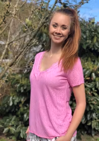 Rosa  T-Shirt med spets