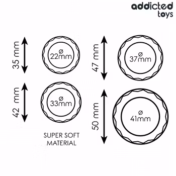 Kopia Addicted Toys - Textured Penis Ring Set 4 sizes