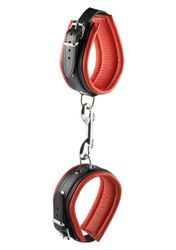 Hidden Desire - Ankle cuffs, röd/svarta
