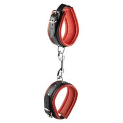 Hidden Desire - Ankle cuffs, röd/svarta