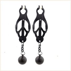 Deviant Monarch Weighted Nipple Clamps, svart