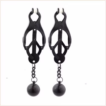 Deviant Monarch Weighted Nipple Clamps, svart