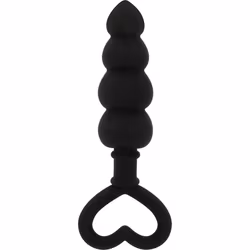 OhMama - Silicone butt plug with heart ring