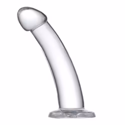 Glazed - Crystal, Curved dildo, 14 cm