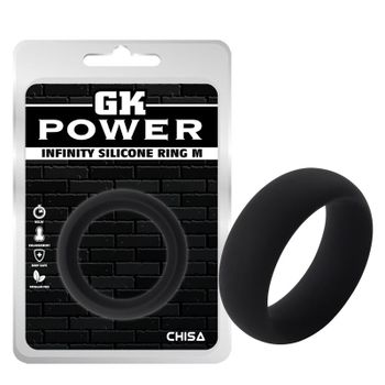 CHISA INFINITY SILICONE RING M BLACK