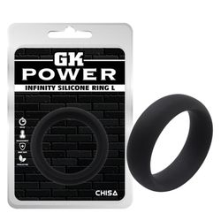 CHISA INFINITY SILICONE RING L BLACK