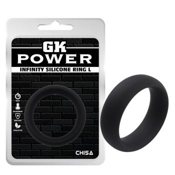 CHISA INFINITY SILICONE RING L BLACK