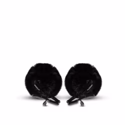 Noir Pom Nipple Clamps, Black