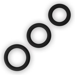 Pack of 3 - Penis ring Power Plus, Black