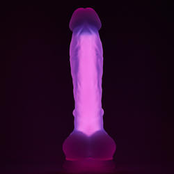 Radiant - Glow-in-the-dark dildo, Large, Pink