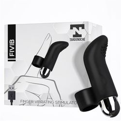 Fivib, Rechargeable Finger Vibrating Stimulator, Black