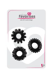 All Time Favorites - Set of 3 cockrings, Black