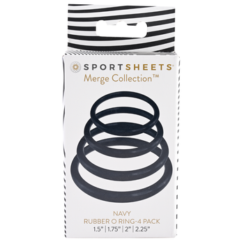 Sportsheets - Navy O ring 4-pack