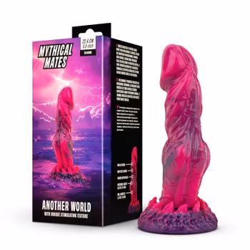 Mythical Mates - Another World Dildo Pink and Purple 22.4 cm - 8.8"