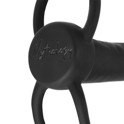 Mythology - Cobi onyx, Silicone anal dildo with cock and testicle ring, 13cm
