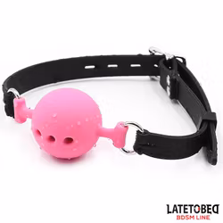 Latetobed - Silicone Breathable Ball Gag 4 cm Size S, Pink
