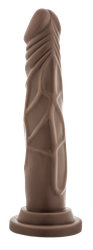 Dr. Skin - Dr. Carter 7 Inch Silicone Dildo with Suction Cup, Chocolate