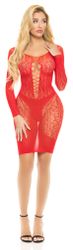 Pink Lipstick Lingerie - Animal Inside Dress Red, Os