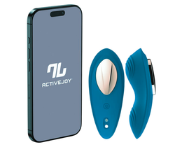 Intoyou® App Series - Silicone Panty Vibrator with App, Petrol/gold